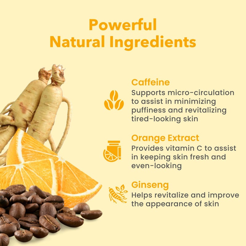 باتشولوجي قناع الوجه الورقي باتشولوجي ويك أب كول بالكافيين - قناع مرطب للوجه مع الكافيين ومستخلص البرتقال والجنسنغ - يساعد على إنعاش البشرة وتقليل الانتفاخ في 10 دقائق - عناية صباحية بالبشرة (4 قطع) - Image 3